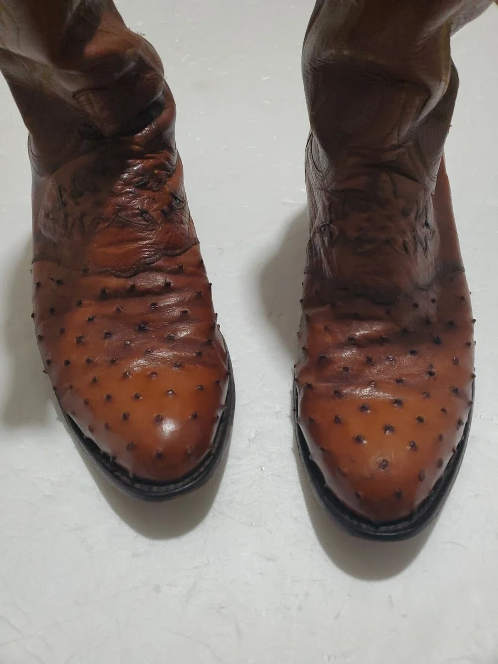 Lucchese 1883 Men’s 11.5 D Cogniac Brown Ostrich Boots
